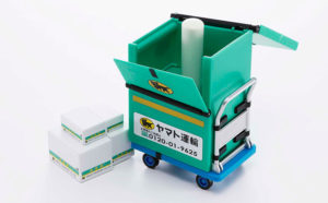クロネコ台車印鑑立て